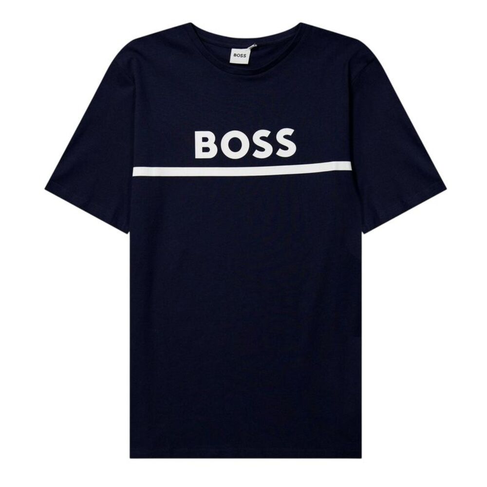 Boss Childrens/Kids Large Logo T-Shirt / Navy